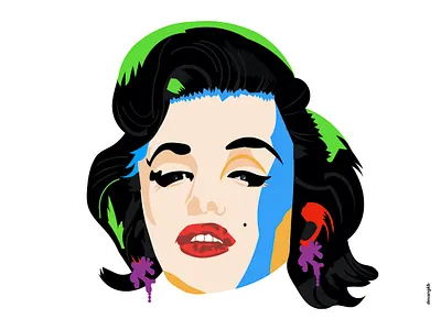 Marlyn Monroe celebrity illustration illustrator