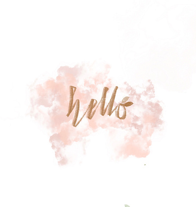 Hello artist calligraphy design flat hello icon illustration logo vector world