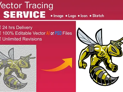 Raster to Vector Logo Vector Trace Illustration redraw art design flat illustration illustrator logo minimal vector