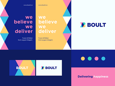 Boult - Identity system abstract animal arrow bold branding clever compass corporate flat geometry icon identity letter logo mark minimal pattern travel