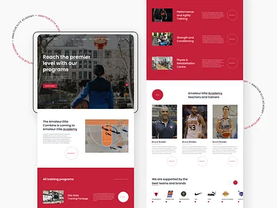 Programs, Amateur Elite Academy design figma interface ui uidesign uiux ux web webdesign webdesigner