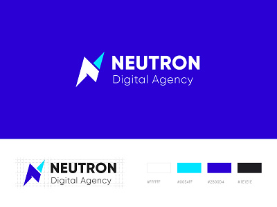 Logo Design for Neutron Digital abstract agency brand branding company profile design design studio digital identity illustration inspiration logo design mark mobile app modern neutron digital agency resources styleguide vector web