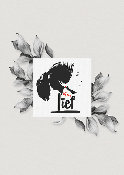 Bij ons Lief flyer flyer design leaves logo logo design natural retro vintage