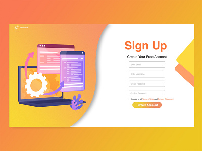 SignUp page adobe photoshop design ui webuiuxdesign