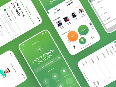 Pocketi. Online payments app design figma fintech fintech app green payments payments app typography ui uiux wallet wallet app wallet ui