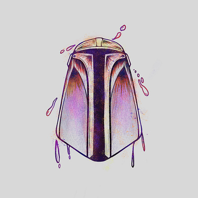 Mandalorian 2d character characterdesign characters design flat hero icon illustration line starwars vector