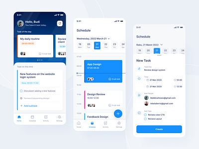 Task Management App - Mobile App Exploration app appdesign blue gradient gradient color gradients management mobile ornament phone task ui design uiux