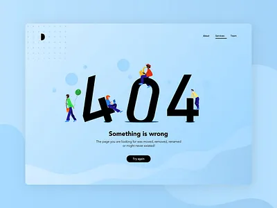 404 Page - Daily UI Challenge 404page blue dailyui dailyui008 dailyuichallenge dailyuichallenge008 design desktop design error 404 figma graphicdesign graphism illustration illustrator typogaphy vector