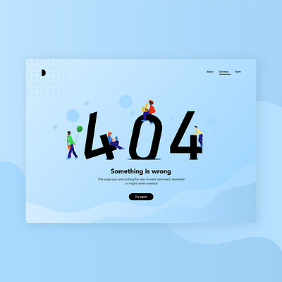 404 Page - Daily UI Challenge 404page blue dailyui dailyui008 dailyuichallenge dailyuichallenge008 design desktop design error 404 figma graphicdesign graphism illustration illustrator typogaphy vector