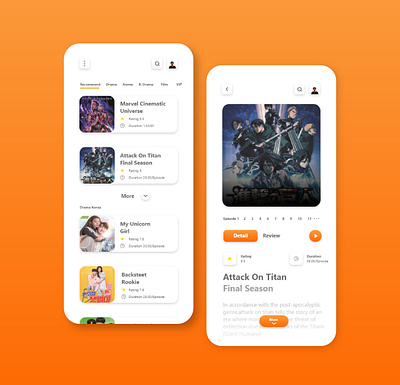 Movie Mobile App Design app design icon illustration logo mobile app design mobile ui typography ui ux