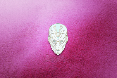 White Vision Enamel Pin enamel pin enamelpin enamelpins geometric iconography icons icons design iconset marvel marvel comics marvel studios pins scarlet witch vector vision wandavision westview white white vision