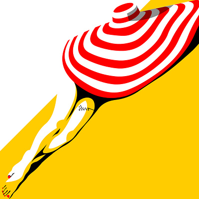 Sun, sand and sea adobe art digital portrait drawingart erotica fashion illustration illustration digital illustrations poster vector vector illustration