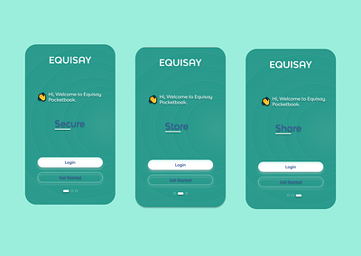 Equisay welcome page design