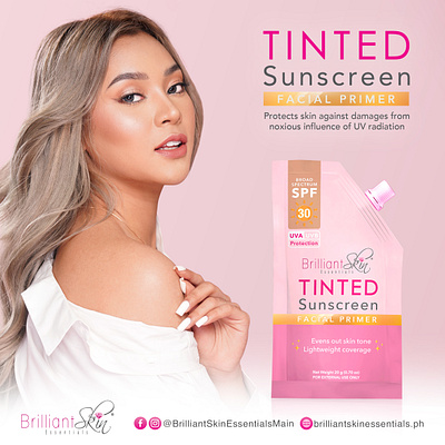 Social Media Advertisement (Tinted Sunscreen) advertisement advertising banner branding creative and design graphic design illustration poster product design social media design