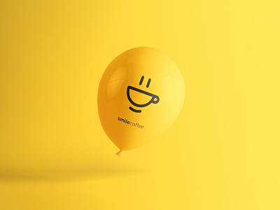 Smile Coffee ballon coffe logo coffee coffee cup cup emoji emotion smile smile coffe yellow