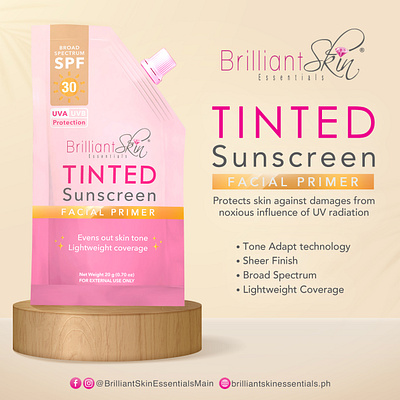 Social Media Advertisement (Tinted Sunscreen) advertisement advertising banner branding creative and design graphic design illustration poster product design social media design