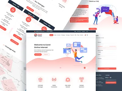 Internet Service Provider Template figma redesign concept template design ui ui design user experience user inteface ux ux design website design
