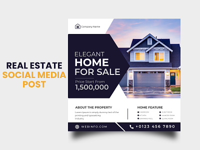 Real Estate Social Media post design illustration instagram post instagram stories realestate social media template vector web banner