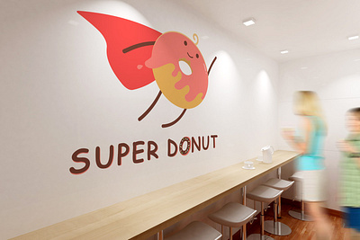 Super Donut 2d adobe adobe illustrator advertising animation art branding character characterdesign concept creative cute design drawing graphicdesign icon logo painting superman vectorart