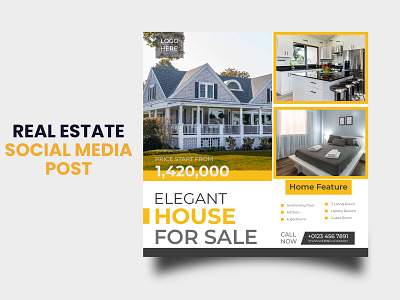 Real estate Instagram post branding design instagram post instagram stories realestate social media socialmedia template vector web banner