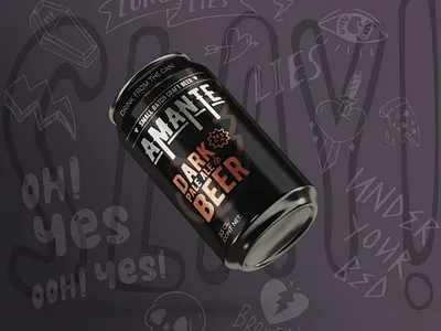 BEER LA AMANTE art direction design logo packagedesign packaging packaging design typography