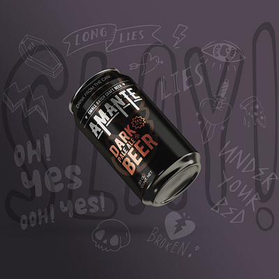 BEER LA AMANTE art direction design logo packagedesign packaging packaging design typography