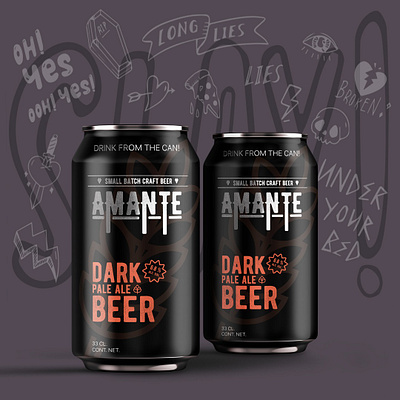 BEER LA AMANTE art direction packagedesign packaging packaging design