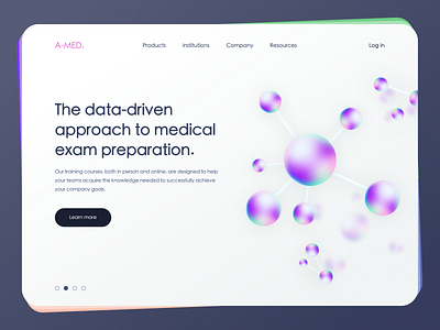 Medical Training Courses cells data data driven design exam preparation exams graphic design illustration layout medical medicine minimal molecules online study online teaching platform ui ux vector web design