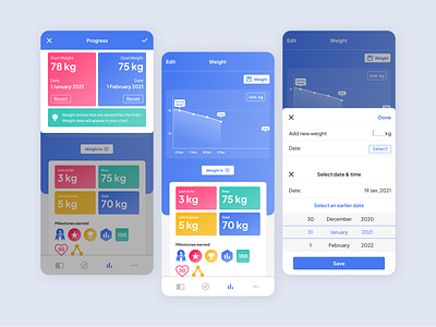 Health Monitoring Mobile App design figma health healthcare mobile app monitoring simple design ui uidesign uiux