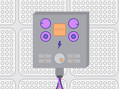 LOVO - Controller 2 of 4 animation controls dials flat illustration minimal motion ui wired