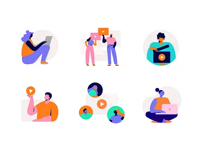 Biteable plans character computer design filmmaking illustration interface people software team video