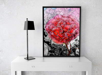 PION cover art design flower flower illustration flowers illustration pioneer pixel art poster rose smoke wallart