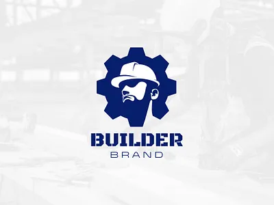 BUILDER BRAND branding builder construction equipment hat head man testing tools worker