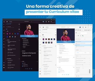 Curriculum Vitae - Adobe XD adobe illustrator adobexd creative curriculum vitae designui inspirations ui uiux