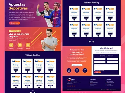Diseño UI/UX para plataforma de apuestas deportivas. adobe illustrator adobexd apuestas designui designweb inspirations inspirationweb sport uiux