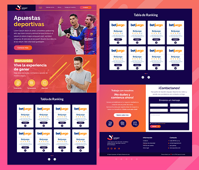 Diseño UI/UX para plataforma de apuestas deportivas. adobe illustrator adobexd apuestas designui designweb inspirations inspirationweb sport uiux