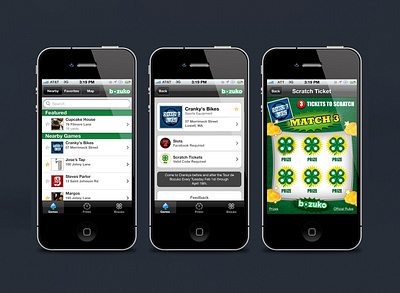 Bozuko App circa 2010 app design ios iphone mobile ui