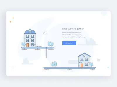 UGI - Web #6 branding clouds design flat house illustration illustrator outline sketch trees ui ux vector web