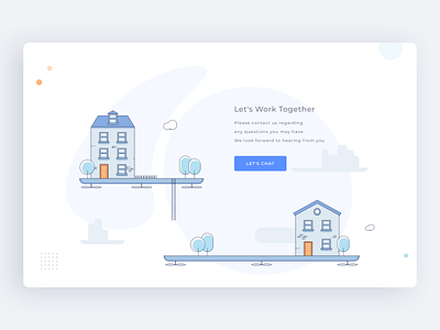 UGI - Web #6 branding clouds design flat house illustration illustrator outline sketch trees ui ux vector web