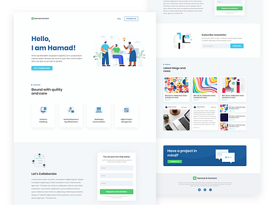 Consultant Landing page adobexd ai illustration illustrator landingpage ui uidesign uiux vector website