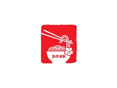 ramen cafe design hawaiian icon logo minimal ramen restaurant