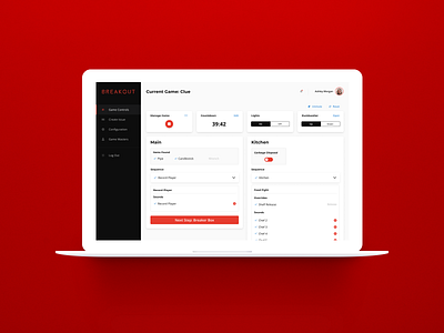 Breakout Games - Game Master Dashboard breakout breakoutgames controls dashboard dashboard ui escape escape game escape room game gameroom