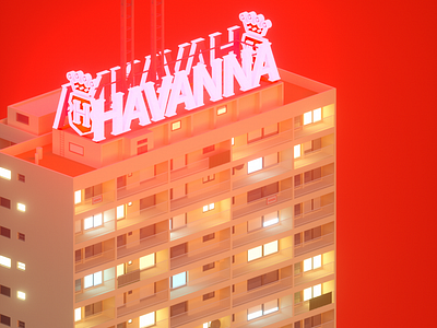 Havanna🏢 3d argentina arquitecture building c4d design havanna ilustration isometric mar del plata octane