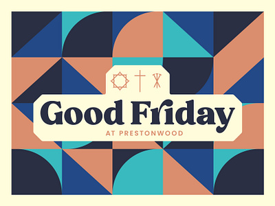 Good Friday 2021 branding church art church branding church design colors easter geometric good friday palm sunday sermon art typography vector