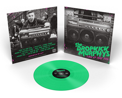 Dropkick Murphys "Turn Up That Dial" Vinyl Artwork album art album artwork album cover album design boom box boombox boston celtic dropkick murphys music design old school punk rock typogaphy vinyl vinyl cover vinyl design vinyl record