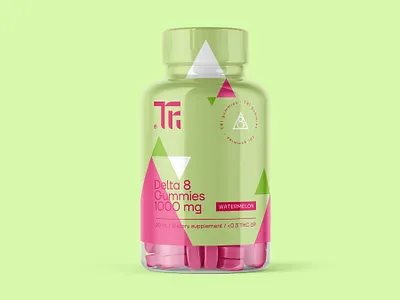 TRI Gummies Branding badge branding cbd geometric logo logotype mark thc thicklines type vector