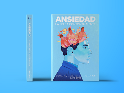 Anxiety Book Cover ansiedad anxiety art artwork design digitalart editorial editorial art editorial design editorial illustration illustration mexico photoshop