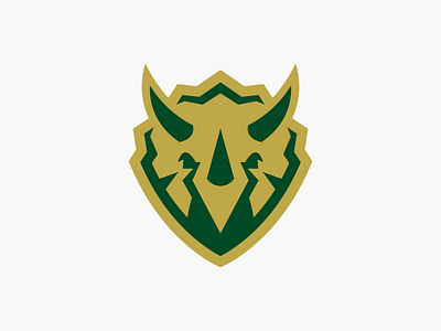 Unused Concept for Outdoor Apparel Brand apparel brand bold branding clean logo design icon logo icon mark logo designer outdoor brand protection shield simple triceratops triceratops logo vector wilderness