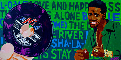 Al Green 70s acrylic painting hi records illustraion memphis music seventies singer soul vinyl