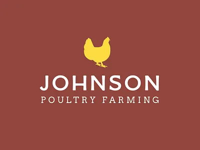 Johnson Poultry branding chicken logo design farm logo flat icon icons logo logodesign